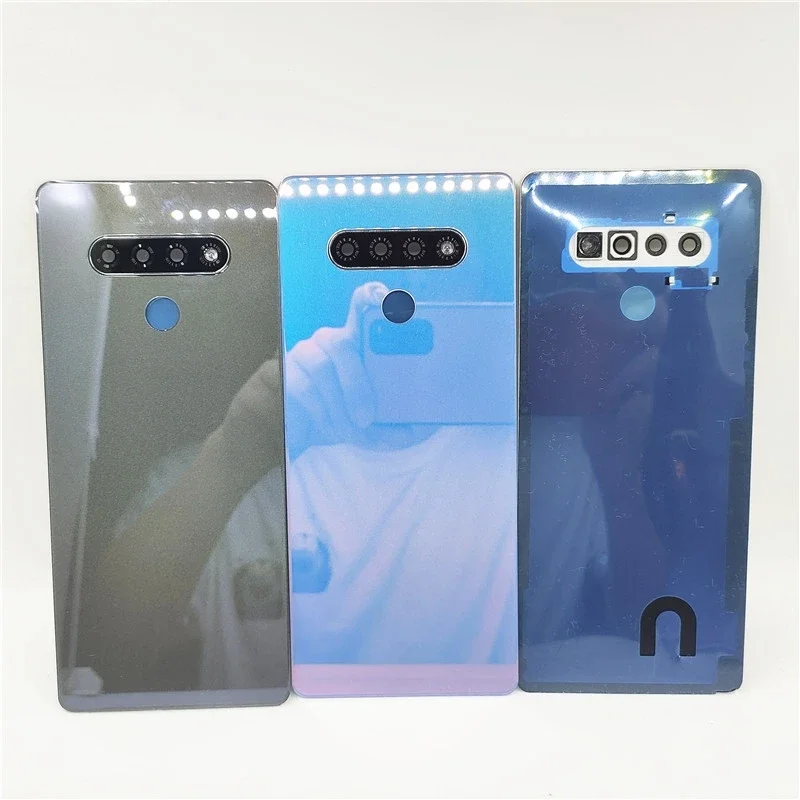 For LG Stylo 6 Q730 Housing Door Battery Cover Back Cover Rear Case Chassis Shell Style 6 K71 With Camera Lens Replacement