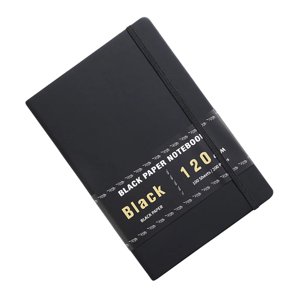 Blank Page Journal Black Paper Notebook Memorandum for White Ink Travel Notebooks