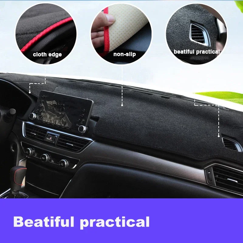 Car Dashboard Cover Mat Avoid Light Pad Instrument Panel Carpets Protector Accessories For Honda Accord X 10 2018-2020 2021 2022 view 4