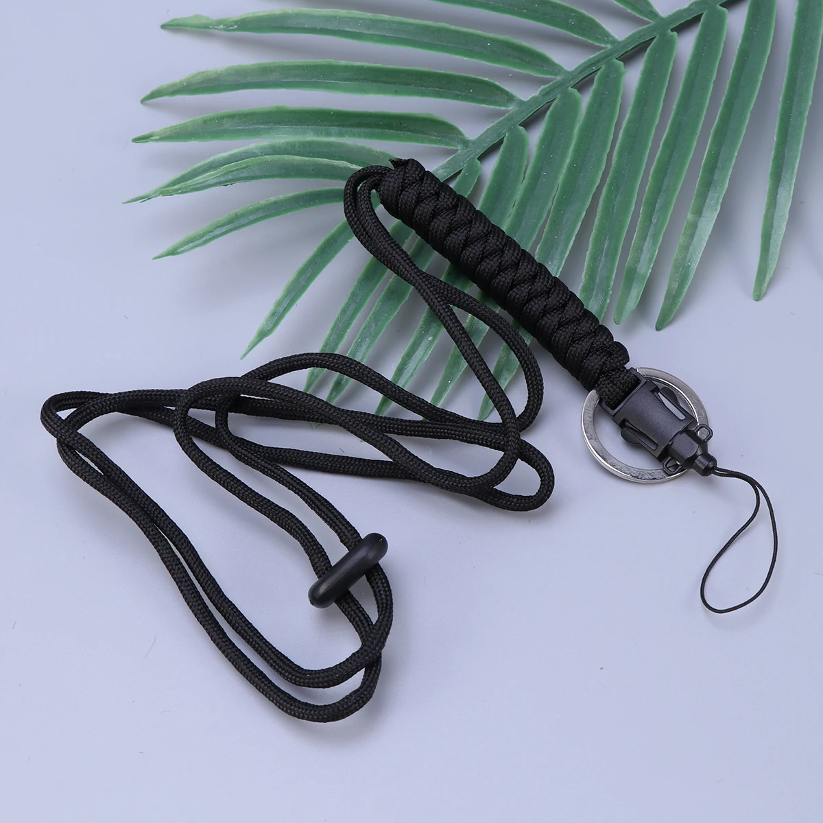 

3 pcs Waterproof Case Lanyard Paracord Keychain Id Neck Strap Metal Hook Adjustable For Outdoor Camping Hiking Survival Gear