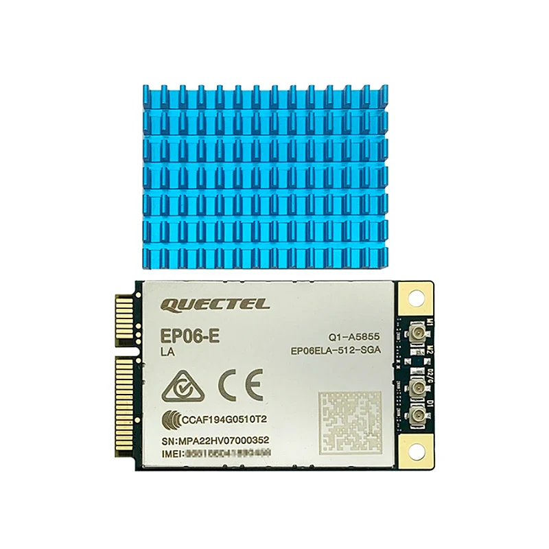 新しいquectel-Mini pcie EP06-E iot/EP06ELA-512 M2M-optimized LTE-A cat6モジュール,ヒートシンク付き,アダプター,SIMカード,soth