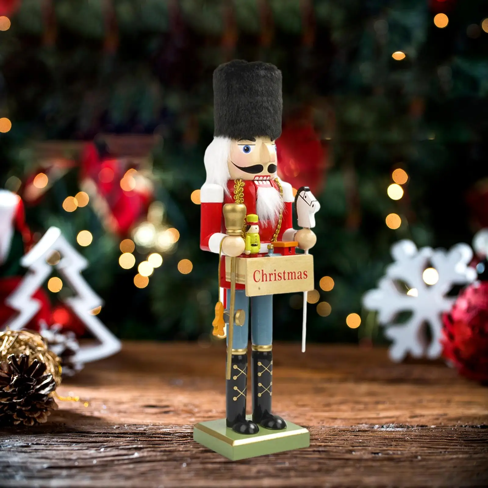 Wooden Nutcracker Christmas Decoration for Festive Party Favors Xmas Tree image 4