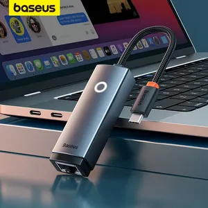 Baseus USB C al adaptador Ethernet Aluminio Gigabit USB C adaptador para la portátil MacBook Pro 1000/100Mbps USB LAN RJ45 Network Tarjeta 10 mejores ventas USB C al adaptador Ethernet - №10