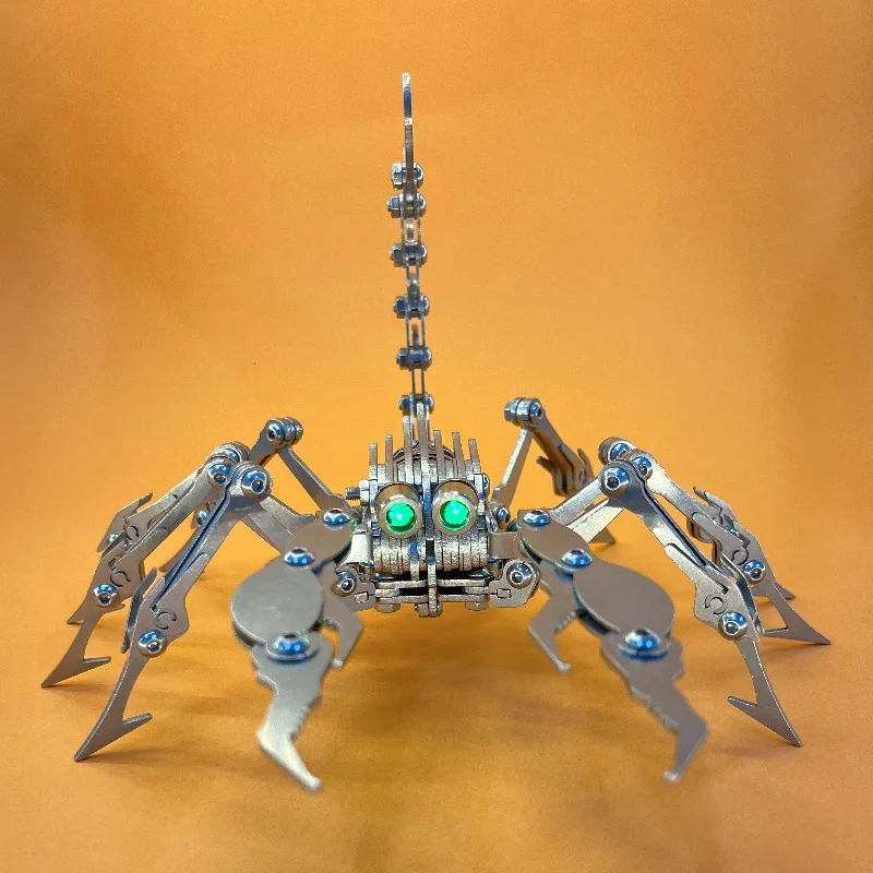 Mechanical scorpion, puzzle assembly, DIY model, 3D three-dimensional puzzle metal toy, difficult manual assembly