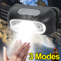 Hand Motion Sensor Mini Headlamp USB Rechargeable LED Induction Headlight Outdoor Camping Fishing Light Waterproof Head Lamp