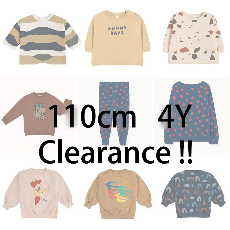 EnkeliBB 2+ Pieces Free shipping ~ 110cm 4Y Clearance Kids Brand Sweatshirt Fashion Children Autumn Spring Tops