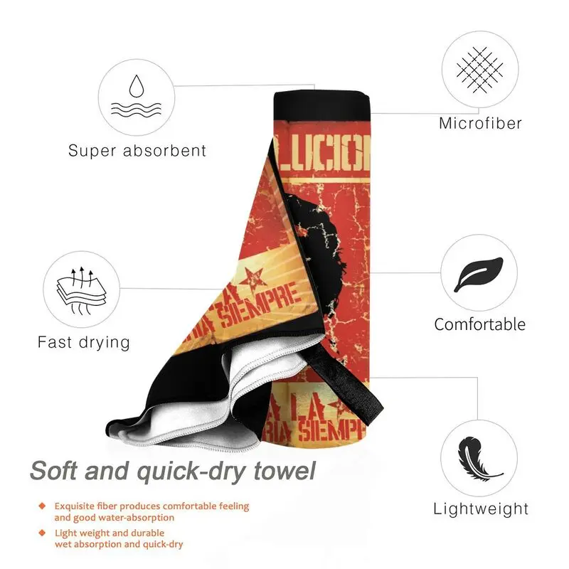 تشي غيفارا كوبا الثوري هاستا لا فيكتوريا ميتو 1 منشفة سريعة الجفاف تصفح السلس ماصة شخصية #3