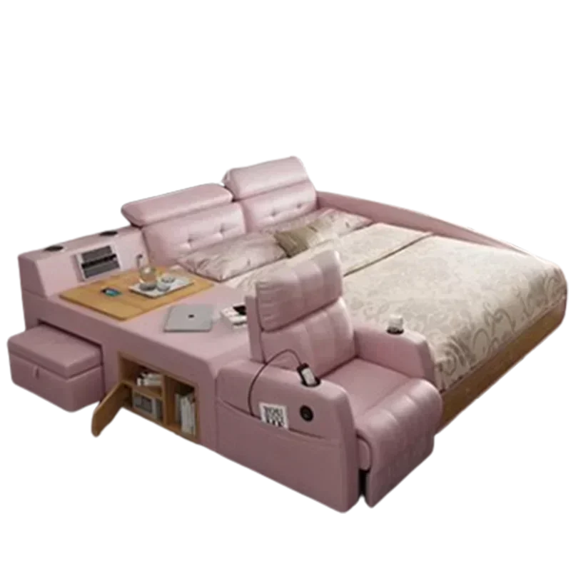 

Durable and simple tatami bed massage electric multifunctional headboard double bed large frame smart furniture