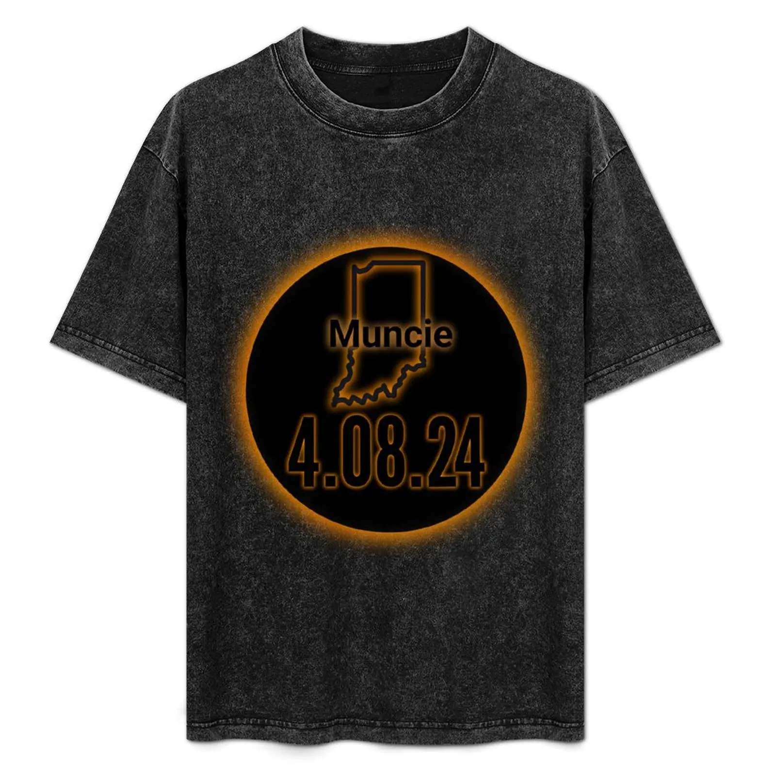

Muncie Indiana Total Solar Eclipse April 8 2024 Path of Totality T-Shirt topping outfits for men