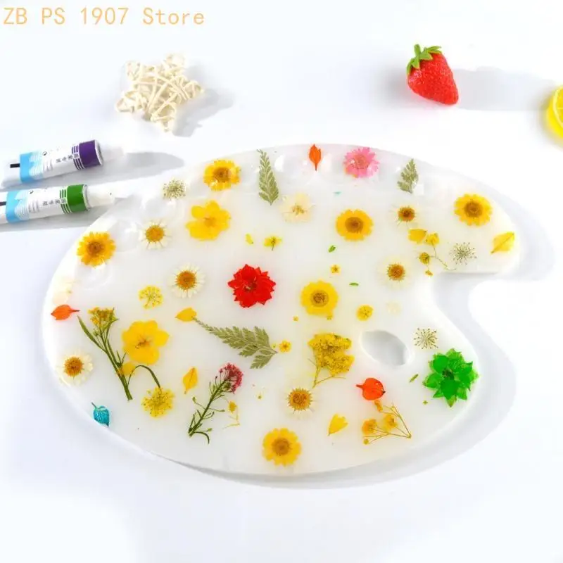 Handmade Paint Palette Resin Casting Mold 11X8 Inches Oval Art Palette Resin Mold Diy Art Craft Painting Molds 55KA