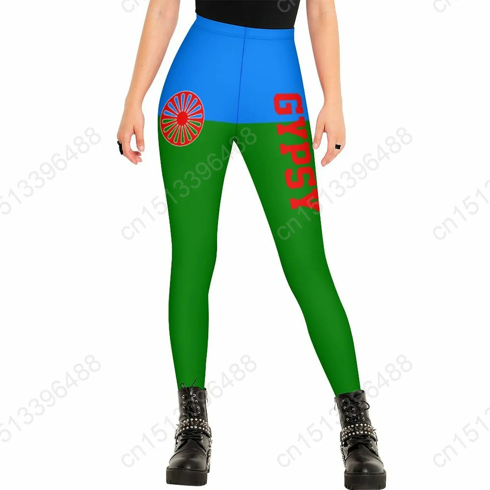 2026 High Waisted Leggings for Women GYPSY Flag Workout for Girl Soft Running Yoga Pants