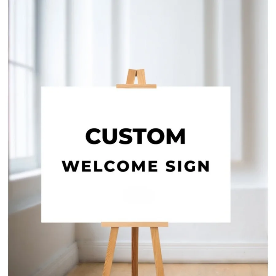 Custom Birthday Welcome Sign Poster Print Personalized Party Sign Canvas Painting Welcome Poster for Party Decoration UnFramed