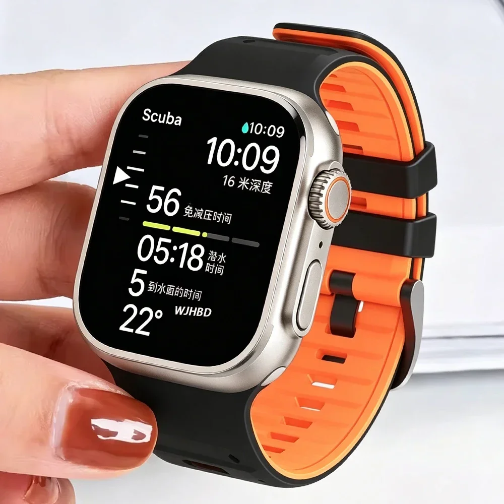 Silikon-Sportarmband für Apple Watch Band 49mm 46mm 45mm 44mm 42mm Correa Armband iWatch Series 11 10 9 8 7 6 5 SE3 Ultra 3 2 – Detail 18