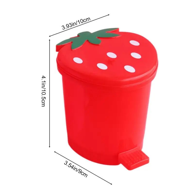 Strawberry Junk Bin Car Interior Trash Can Garbage Bin Waste Paper Organizer Inside The Car For Home Offices Living Room Kitchen