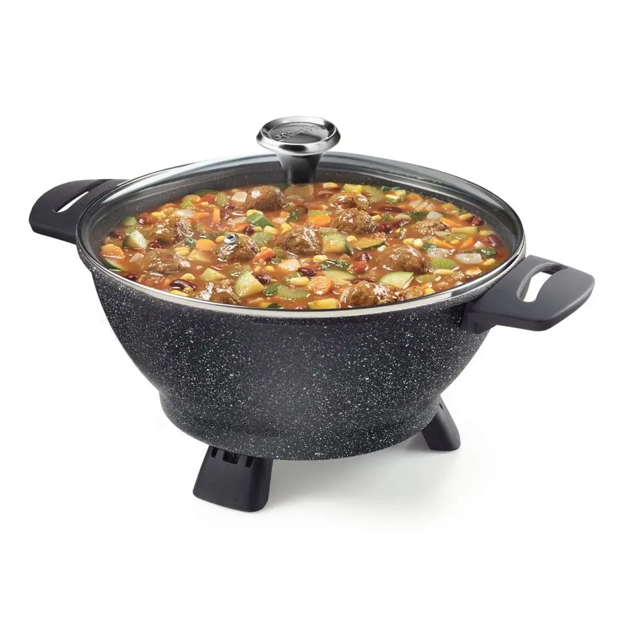 

The Rock Electric Multi Pot 4.5L Rock.Tec NonStick Tempered Glass Lid Variable Temperature Control