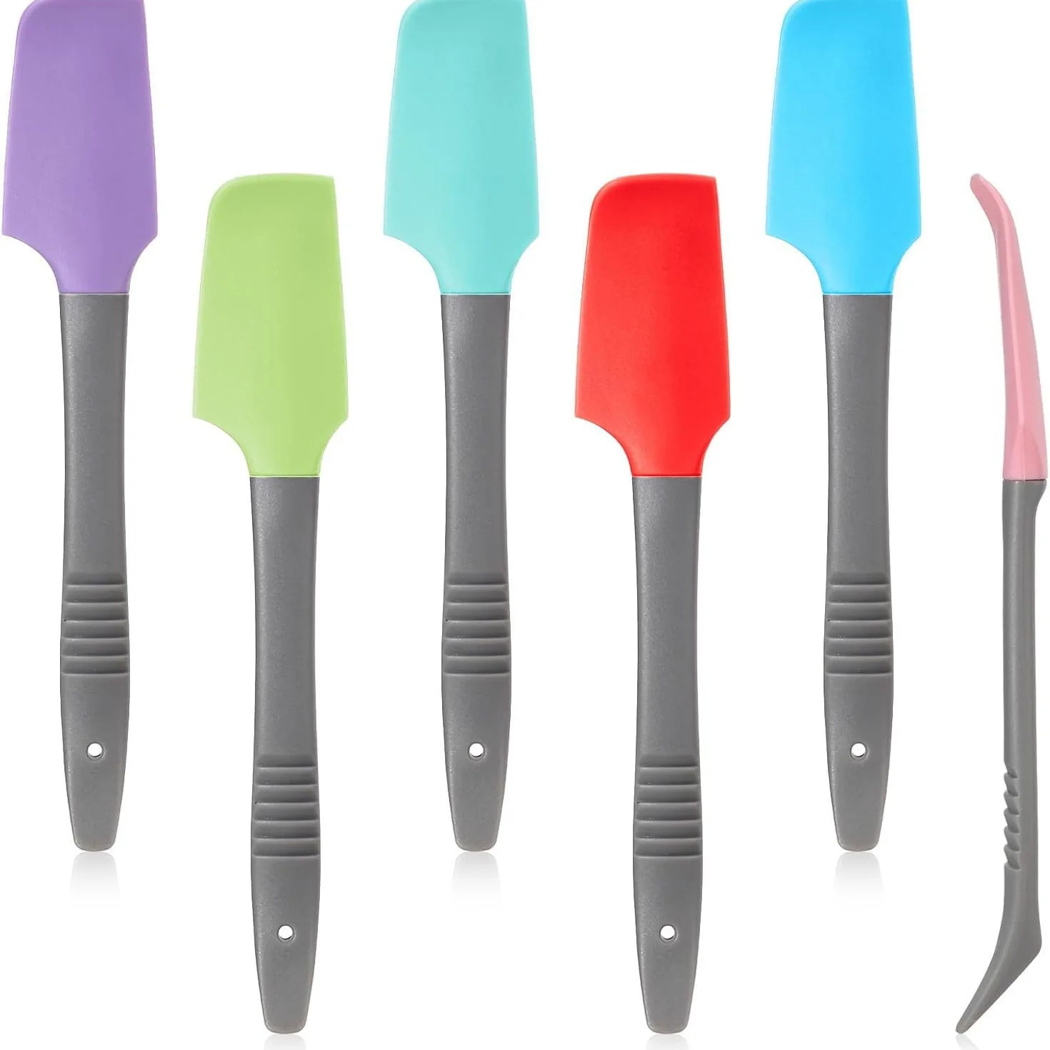 

6-Pc Mini Spatula Set - The Ultimate Must-Have for Baking, Icing & Cooking | Flexible Silicone Scrapers for Every Kitchen Detail