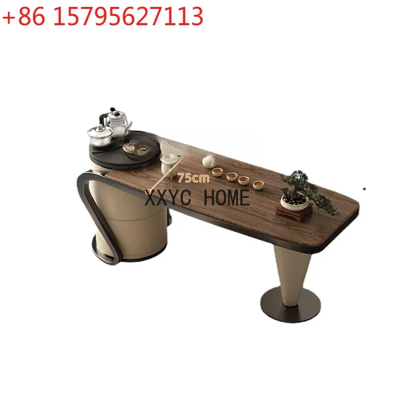 

Новый китайский чайный стол и стулья из черного ореха, легкий люкс, для офиса, для приготовления чая