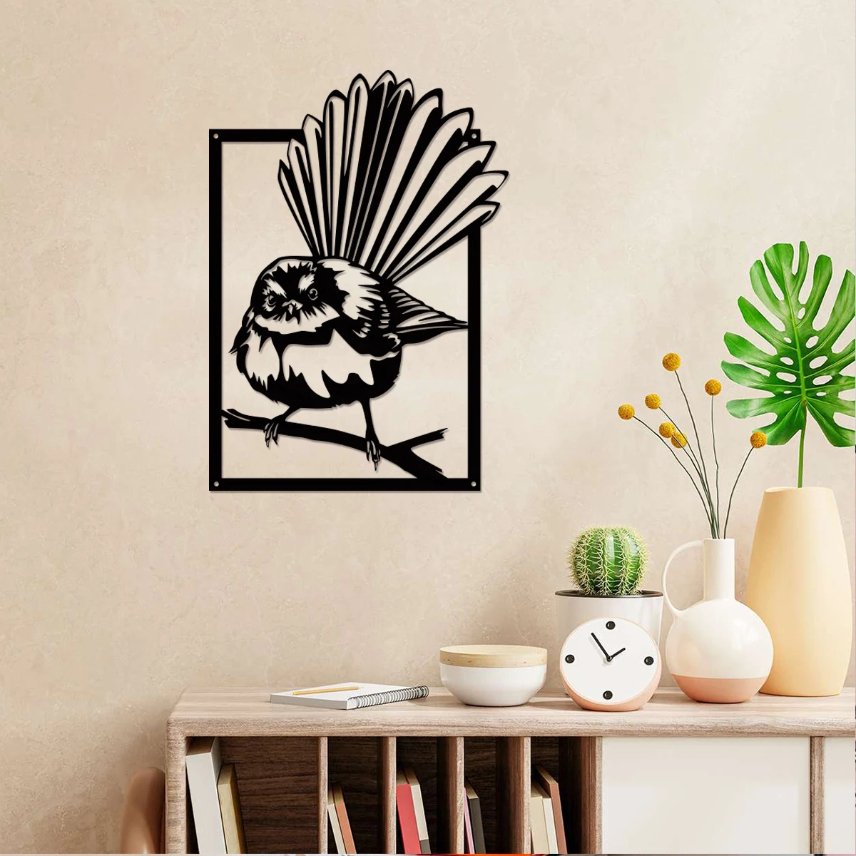 1pcVector FANTAIL New zealand, wingless bird bird animal Livingroom Wall Art, Kids Room Wall Art, Home Decor For Living Room