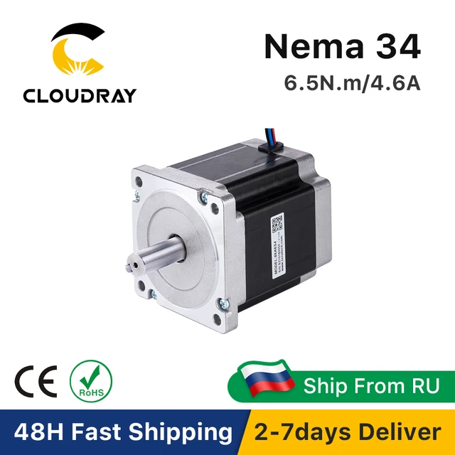 Silnik krokowy Nema 34 6,5 Nm 4,6 A klucz i kran 98 mm Silnik krokowy 4-przewodowy Kabel do grawerki CNC o wysokim momencie obrotowym