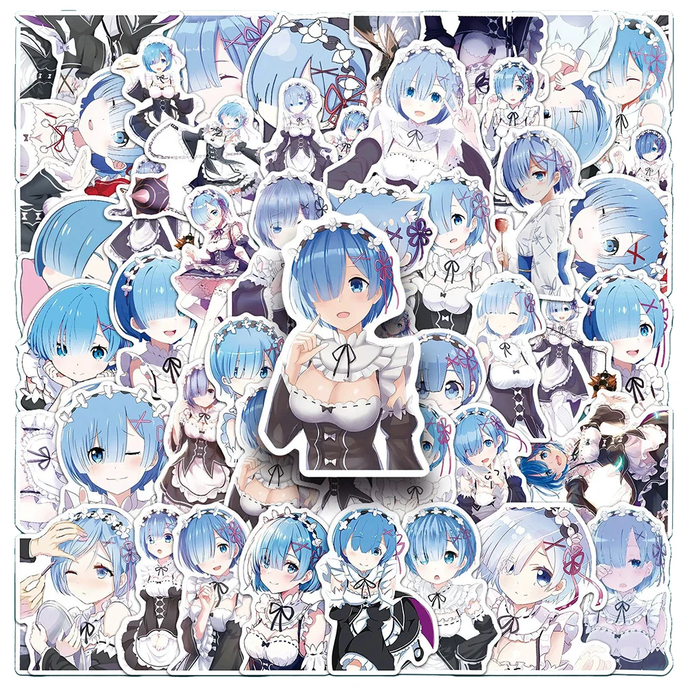 10/30/50pcs Re:Life in a Different World From Zero Anime Stickers DIY Phone Case Laptop Water Bottle Cute Rem Cartoon Decals Toy