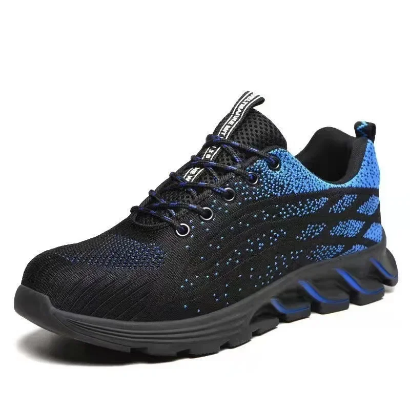 

Summer New Anti-smashing Puncture-proof Flying Woven Breathable Lightweight and Comfortable Steel-toe Labor Protection Shoes