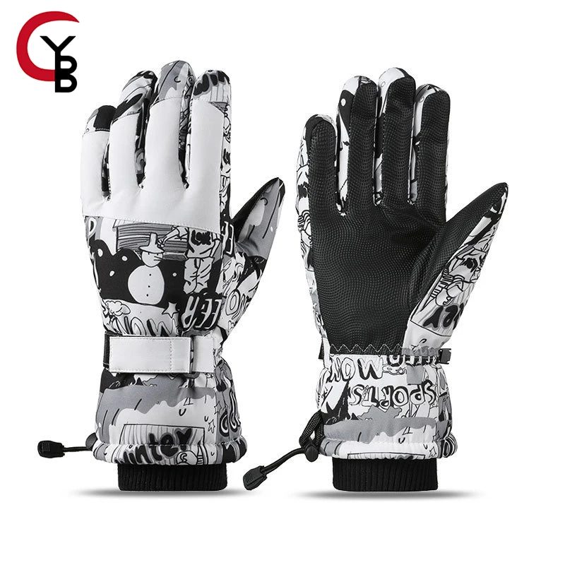 YANBIGUO Ski Gloves for Men Women-Waterproof Thermal Winter Snow Gloves,Touchscreen for Snowboarding,Outdoor Activities