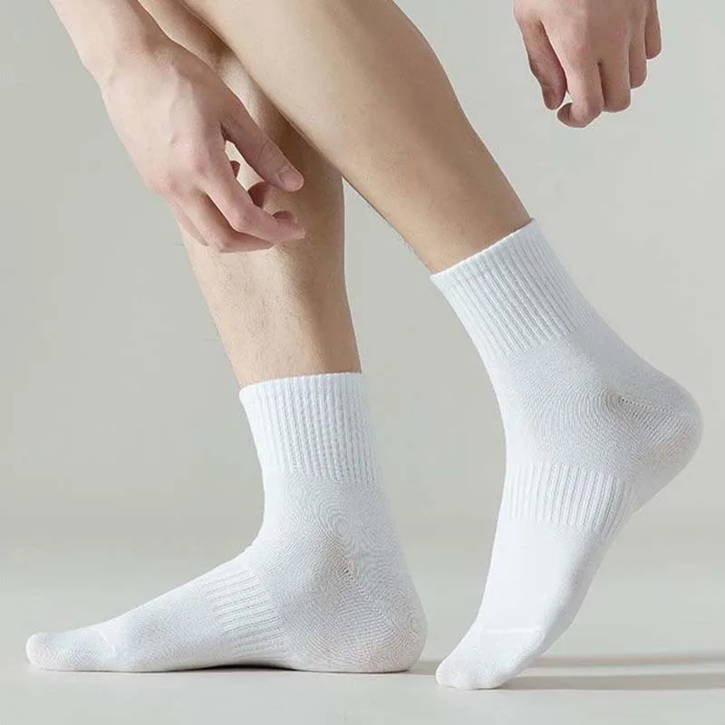 

Мужские носки, хлопковые дышащие длинные деловые носки в стиле Харадзюку, однотонные джентльменские носки Sokken, спортивные носки на открытом воздухе, 5 пар/лот