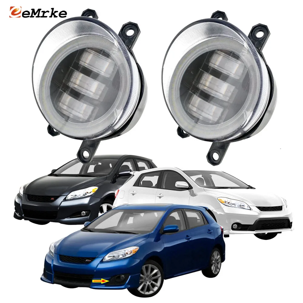 

Переднее кольцо для противотуманной фары в сборе для Toyota Matrix S XR XRS E140 E150W 2009-2014 с линзами и ангельскими глазами