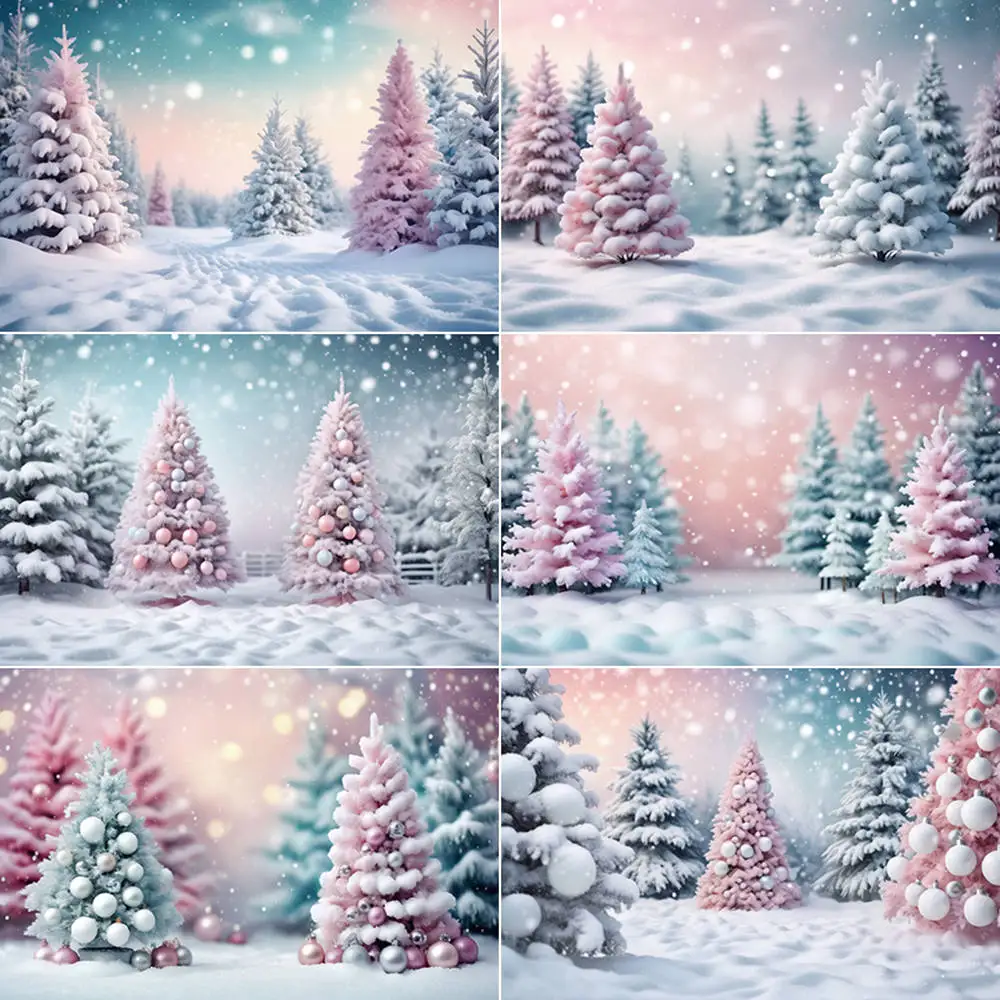 MOON.QG Christmas Tree Photography Background Xmas New Year Winter Photo Studio Backdrop Home Decoration Back Drop Accessories