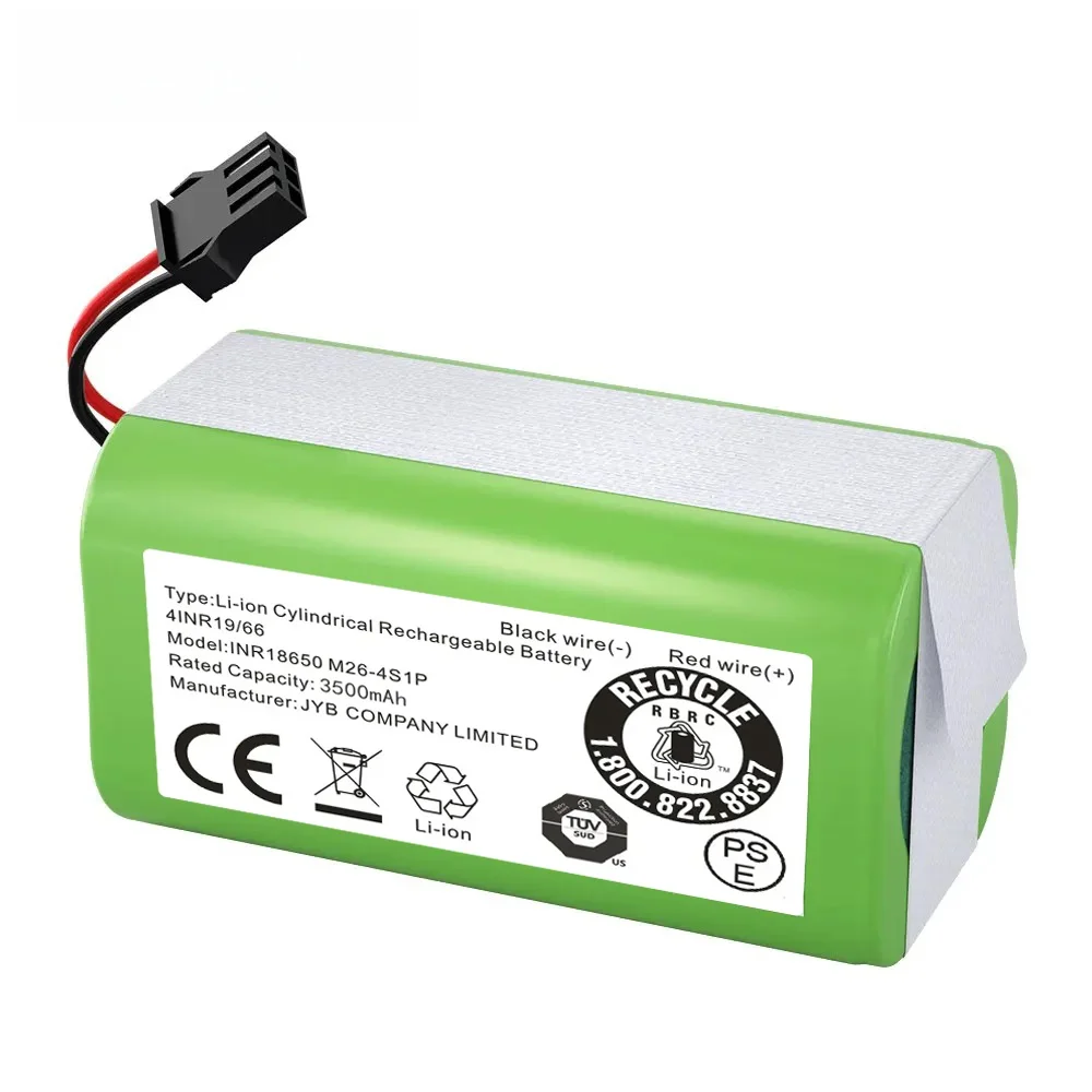 

Аккумулятор 14.8V 3500mAh для робота-пылесоса INR18650 M26-4S1P для Mamibot EXVAC660, DEXP MMB-300, Fusion 150, Neatsvor X500