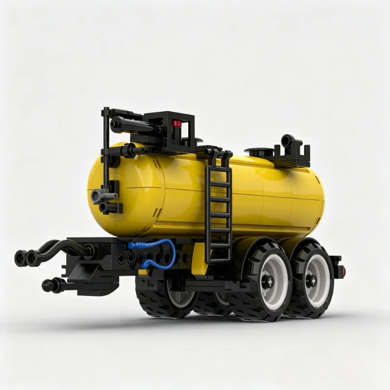 307ピース-農業トラクター-水槽付きトレーラー車両モデル-組み立てブロック-diy組み立て教育玩具-子供と愛好家向け