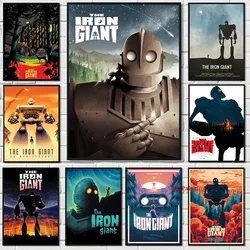 Vintage Classic Anime Movie The Iron Giant Film Poster Canvas Printed Auto Robot Wall Art Pictures Home Room Decor Gift