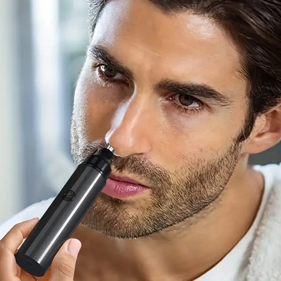 Rechargeable Nose Hair trimmer and Facial Hair remover for Men Nose Hair Shaver for nasal clearance - portable grooming tool for image 2