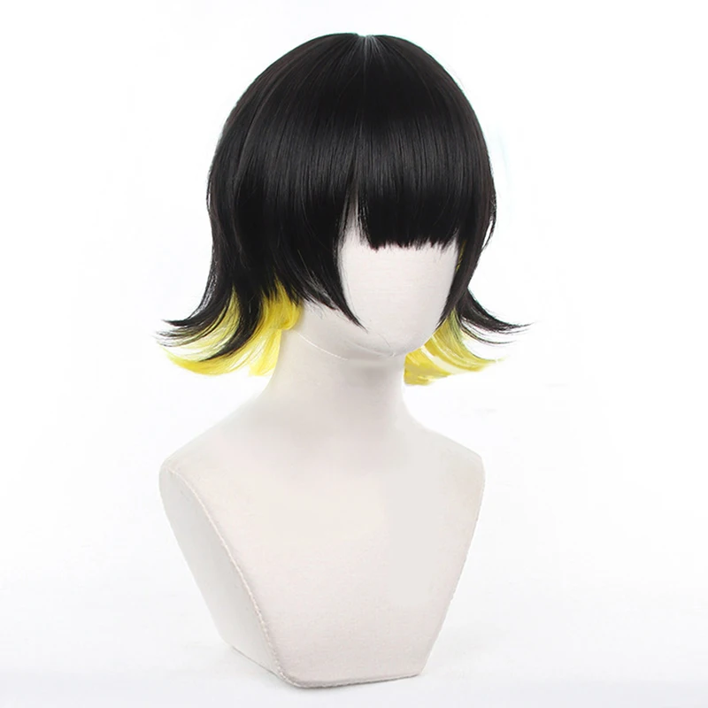 Anime Blue Lock Bachira Meguru Cosplay Wig Men Heat Resistant Synthetic Wig Halloween Carnival Role Play Props