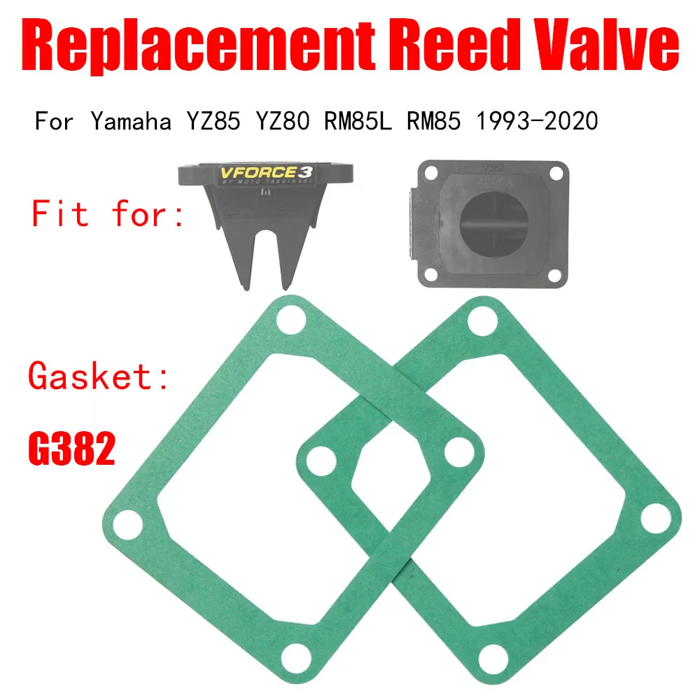 2 Buah Katup Reed Pengganti G482 Gasket Cocok untuk Vforce 4 V4R82A-I untuk Yamaha YZ85 YZ80 RM85L RM85 1993-2020