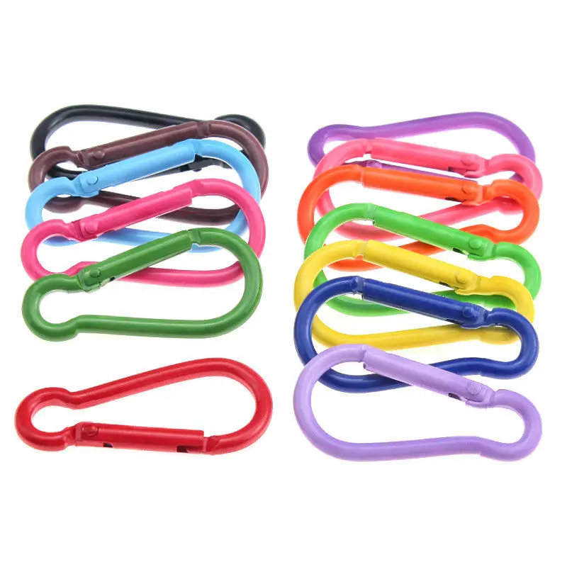 5-20Pcs Carabiner Camping Hiking Hook Outdoor Sports Multi Colors Aluminium Safety Buckle Keychain Pet Buckle DIY Accessories