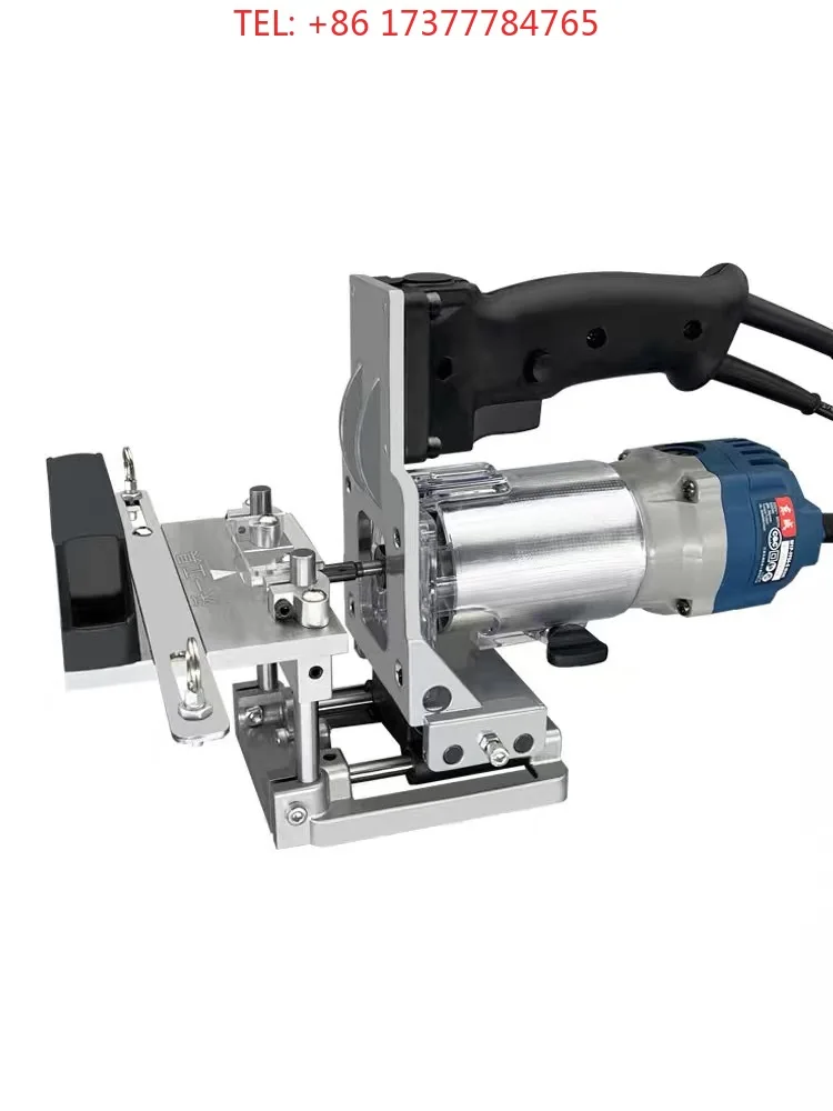 2-in-1 Woodworking Slotting Bracket, Punch Locator Linear Track Guide for Trimmer Invisible Fastener Positioning Too