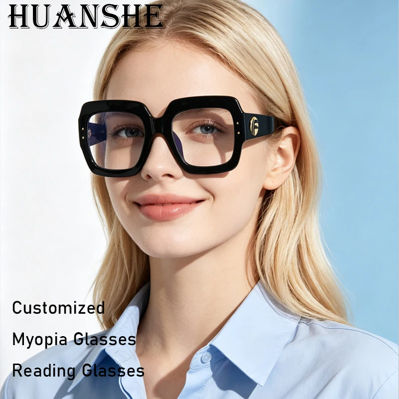 New Luxury Lightweight Large-Frame Anti-Blue-Light Glasses For Ladies Casual And Artistic Vintage Flower Glasses, Myopia Glasses