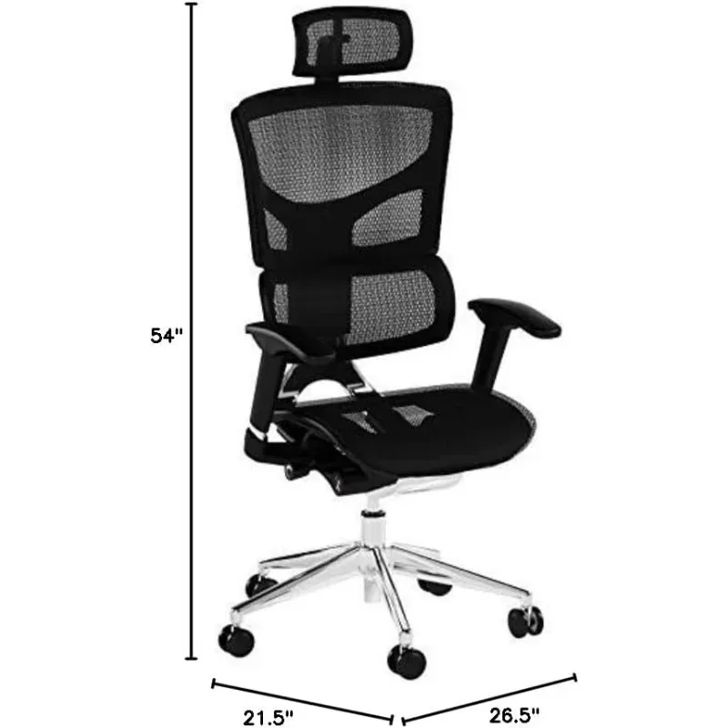 Executive Task Chair - Ergonomic Office Chair w/ Dynamic Variable Lumbar Support