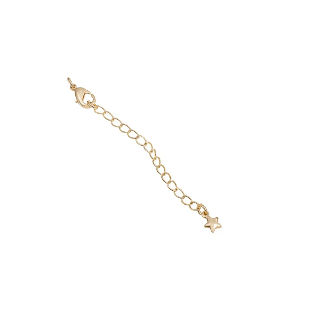 

1pcs 14K Gold-plated Extended Chain, Lobster Clasp Tail Chain, Diy Handmade Bracelet, Necklace, Extended Chain Accessory
