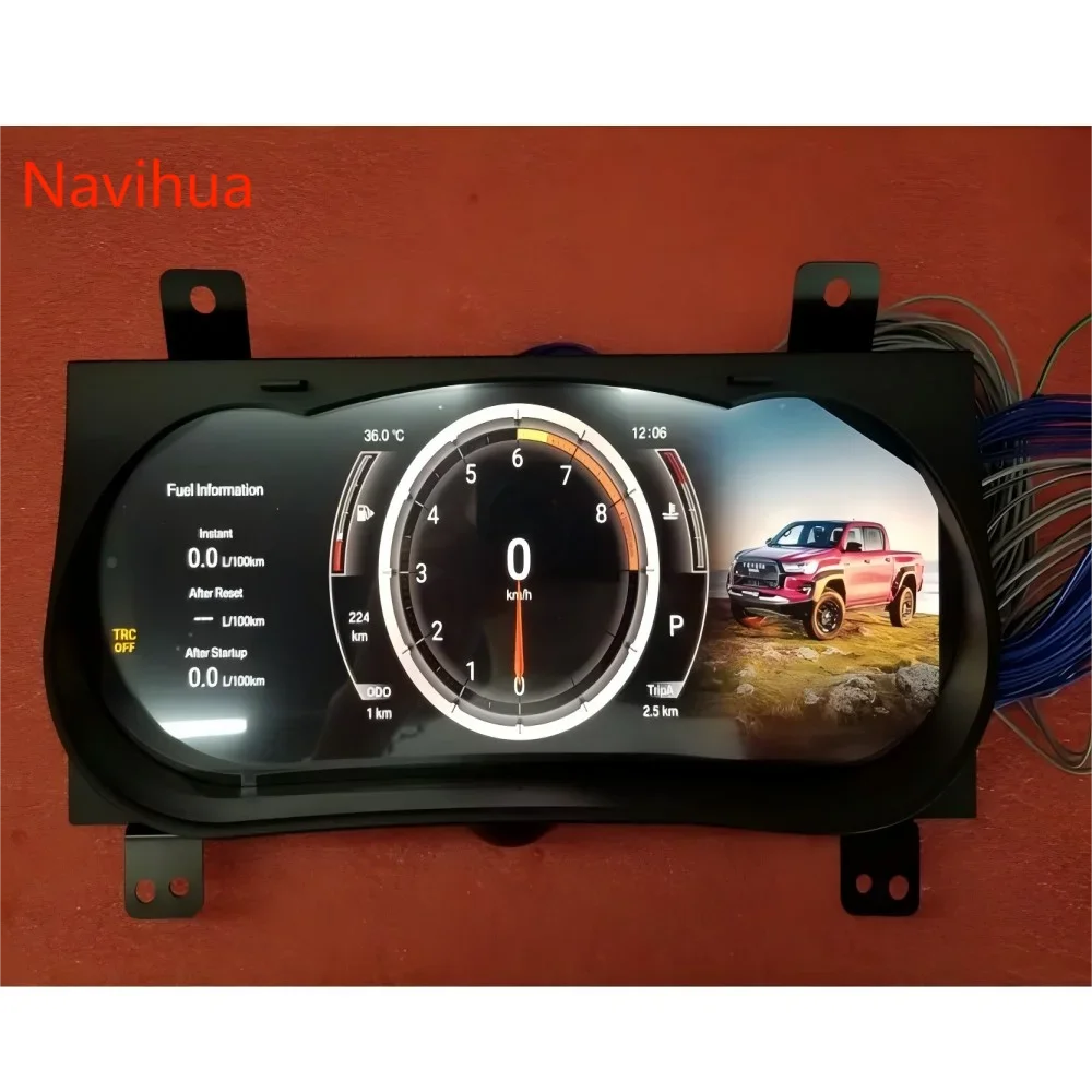 Navihua Car LCD Digital Dashboard Panel Instrument Cluster Speedometer Cockpit For Toyota Hilux 2015-2020 Auto Meter Virtual