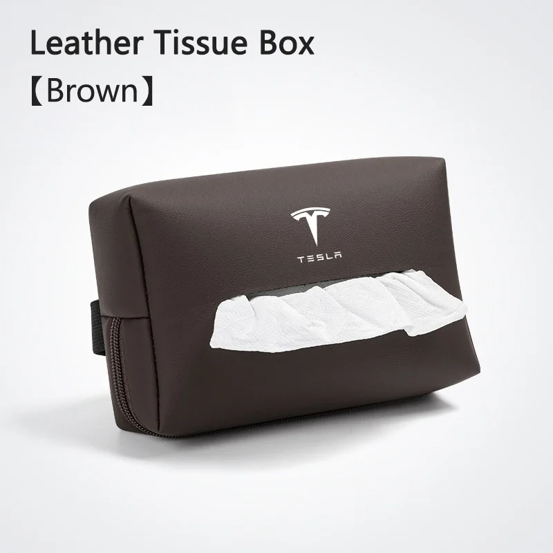 Car Interior Tissue Bag Seat Back Tissue Storage Box Holder Accessories For Tesla Model 3 Model S X Model Y Roadster SpaceX