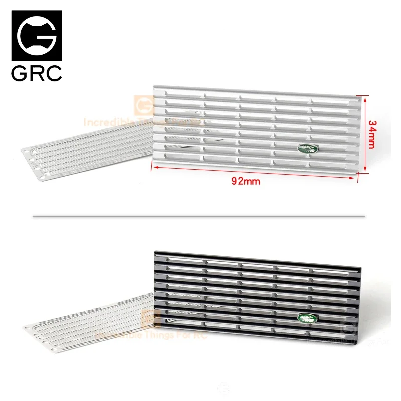 GRC #7075 Aluminum Grill w/ Logo Badge For 1/10 RC Crawler TRX-4 Defender Upgrade Option Parts Accessories #GAX0081AS/AB