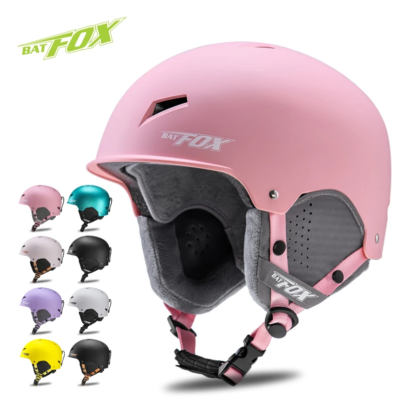 BATFOX New Ski Helmet CE Certification Half-covered Anti-impact Safety Helmet Skating Snowboard Skateboard Helmet For Kid Adult