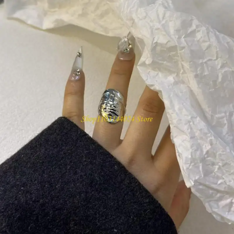 N5KE Comfort Fit Finger Accessory Open Rings Alloy Texture for Fashion Outfits