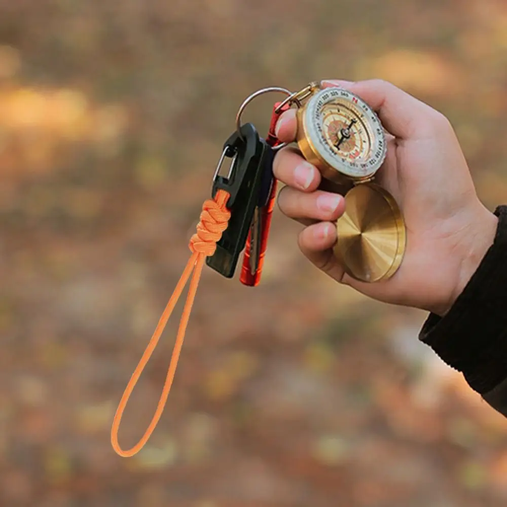 1Pcs Key Ring Umbrella Rope Hook Outdoor Camping Sports Accessories Key Lanyard 7-core Keychain Flashlight Small Tool Braid Rope