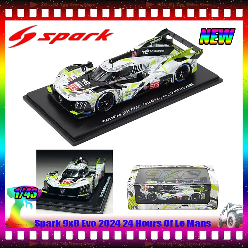

New Stock Spark 1:43 9x8 Evo 2024 24 Hours Of Le Mans Simulation Miniature Resin Car Model Children Toy Gift Collection Ornament