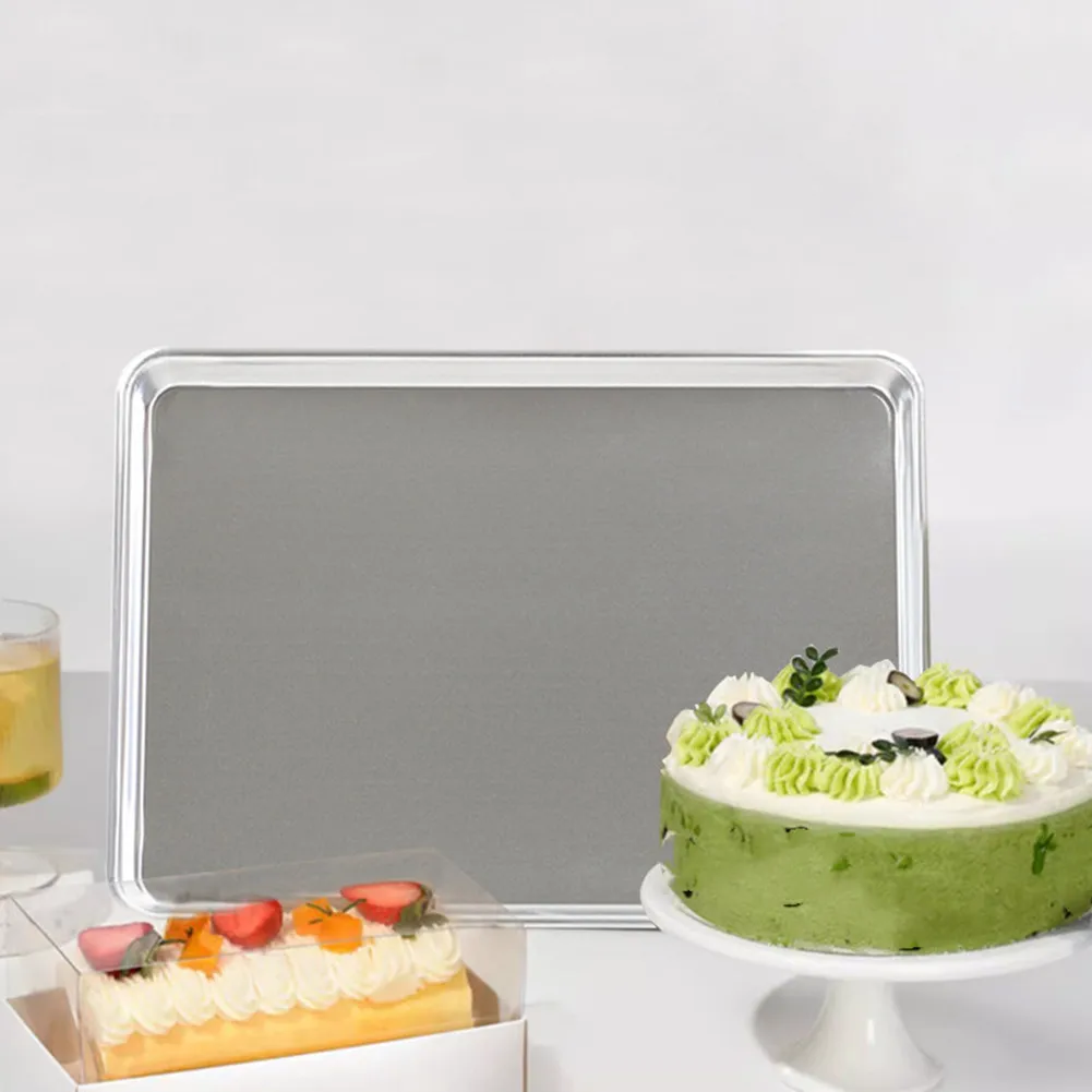 For Baking For Roasting Aluminum Baking Tray Aluminum Baking Tray For Oven Sturdy Construction Reinrolled Edge
