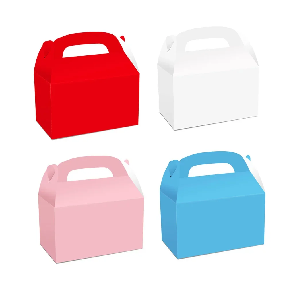 10–30 Stück Geschenkboxen mit Griffen, Backboxen, Süßigkeiten, Kekse, Leckerli-Boxen, Papier-Lunchboxen, Take-Out-Boxen für Hochzeitsfeier – Detail 4