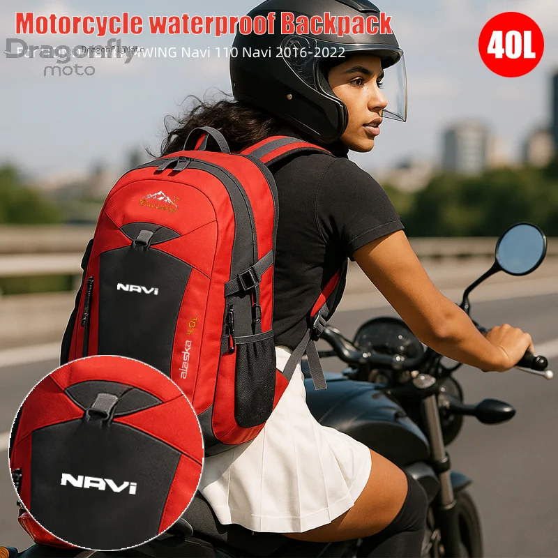 

Navi Logo Waterproof Motorcycle Backpack Hiking Lightweight Trekking Fishing Duffel Bag For HONDA DREAMWING Navi 110 Navi 2016-